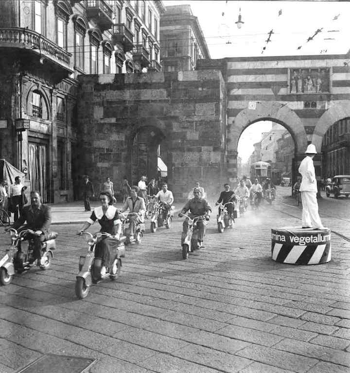 1949 First Swiss Lambretta rally in Milan