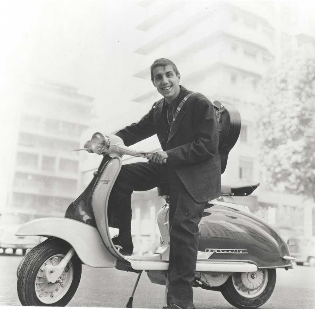 1960 Adriano Celentano with a Lambretta 150 LI serie 2