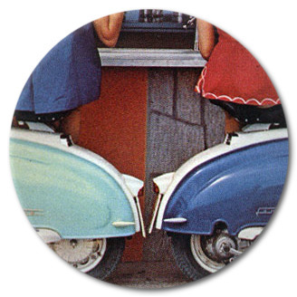 Two Lambretta scooters